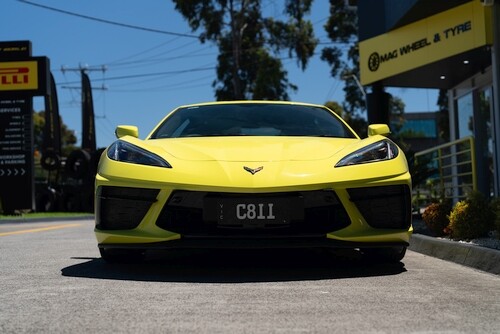  Chevrolet Corvette C8 fitted 20/21” Vossen HF5 Gloss Black wheels and Pirelli P Zero Corsa tyres