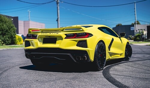  Chevrolet Corvette C8 fitted 20/21” Vossen HF5 Gloss Black wheels and Pirelli P Zero Corsa tyres