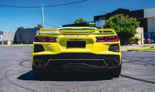  Chevrolet Corvette C8 fitted 20/21” Vossen HF5 Gloss Black wheels and Pirelli P Zero Corsa tyres