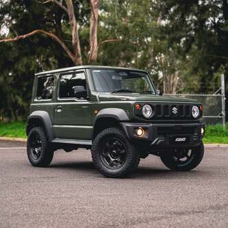  Lifted Suzuki Jimny fitted with 16-inch RAYS gramLIGHTS 57DR-X wheels and Yokohama X-AT G016 tyres