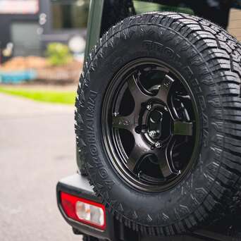  RAYS gramLIGHTS 57DR-X spare wheel with a Yokohama X-AT G016 tyre